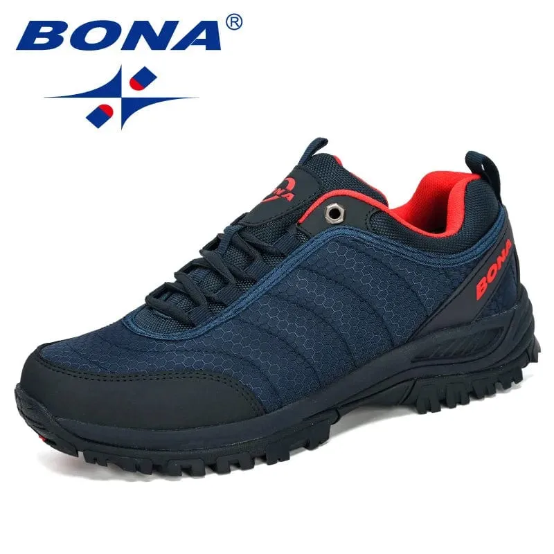 BONA Neue Ankunft Wandern Schuhe Mann Bergsteigen Schuhe Outdoor Trainer Schuhe Männer Trekking Sport Turnschuhe Männlichen Bequemen