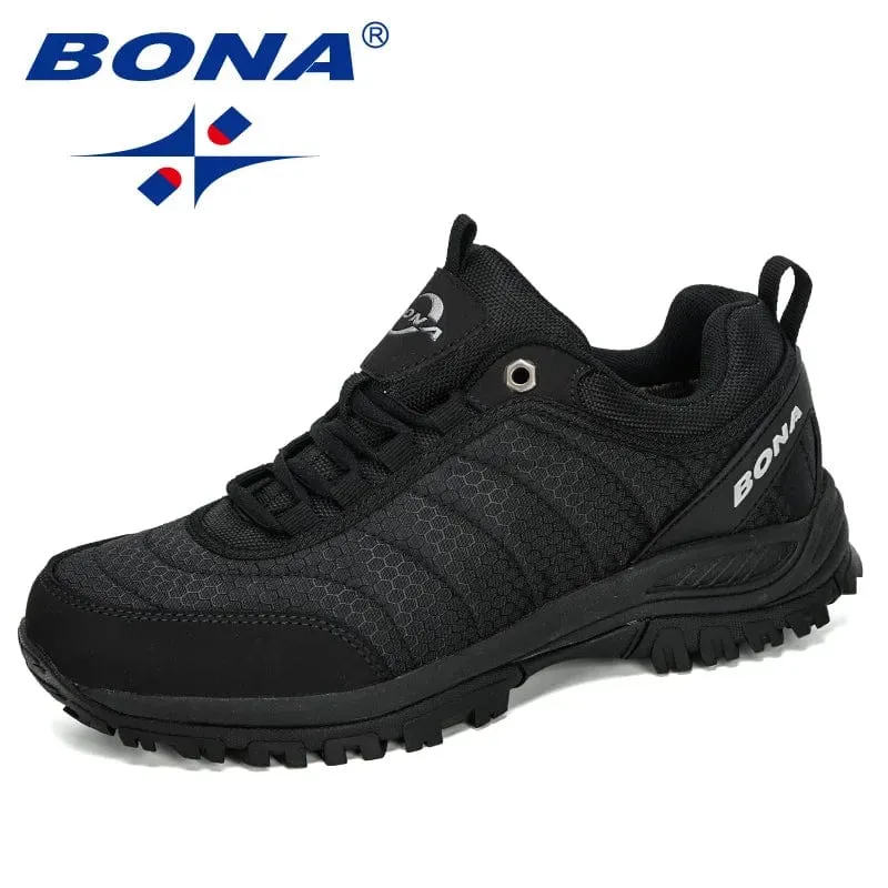 BONA Neue Ankunft Wandern Schuhe Mann Bergsteigen Schuhe Outdoor Trainer Schuhe Männer Trekking Sport Turnschuhe Männlichen Bequemen