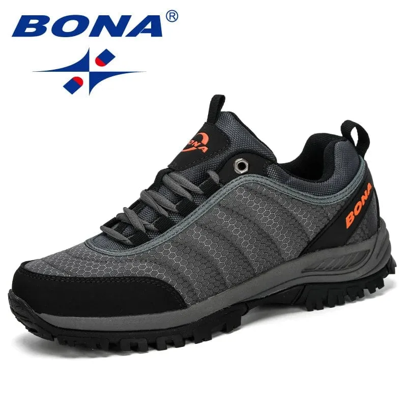 BONA Neue Ankunft Wandern Schuhe Mann Bergsteigen Schuhe Outdoor Trainer Schuhe Männer Trekking Sport Turnschuhe Männlichen Bequemen