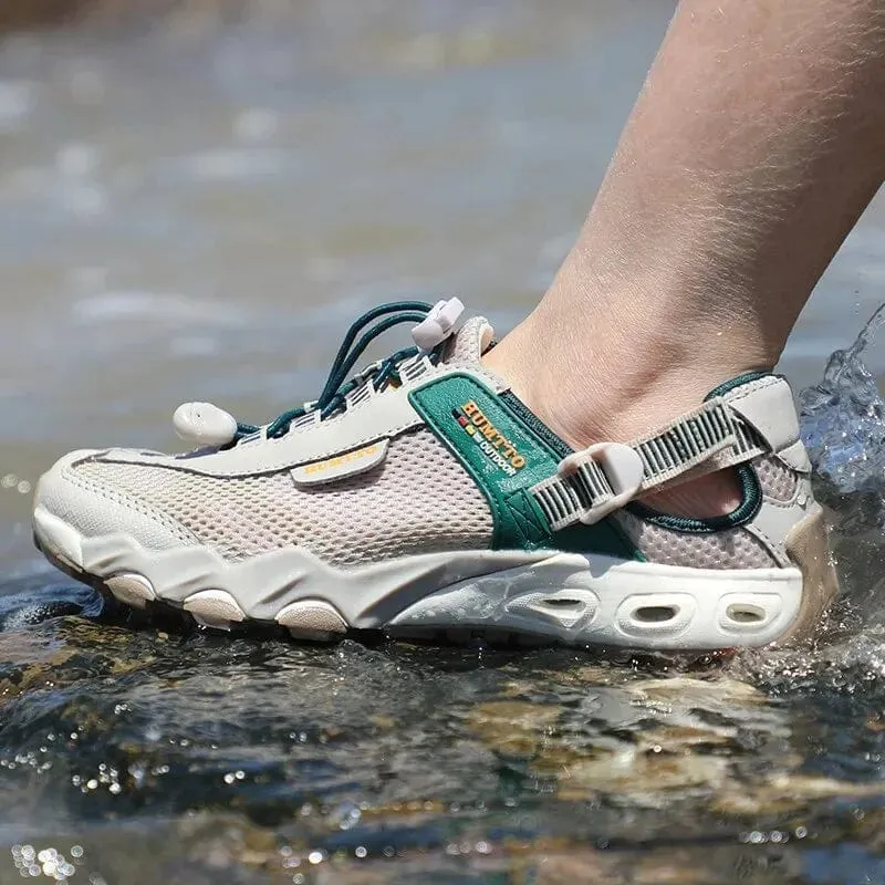 HUMTTO Wandern Schuhe für Frauen Sommer Turnschuhe Outdoor Trekking Schuhe Frauen Atmungsaktiv Schnell Trocknend Strand Sandalen HT-2605