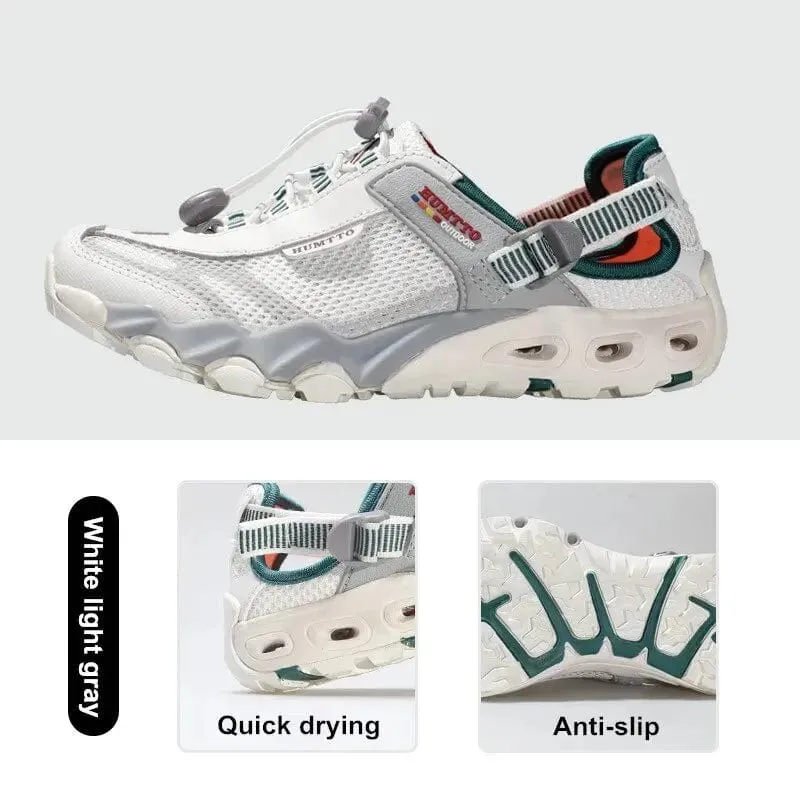 HUMTTO Wandern Schuhe für Frauen Sommer Turnschuhe Outdoor Trekking Schuhe Frauen Atmungsaktiv Schnell Trocknend Strand Sandalen HT-2605