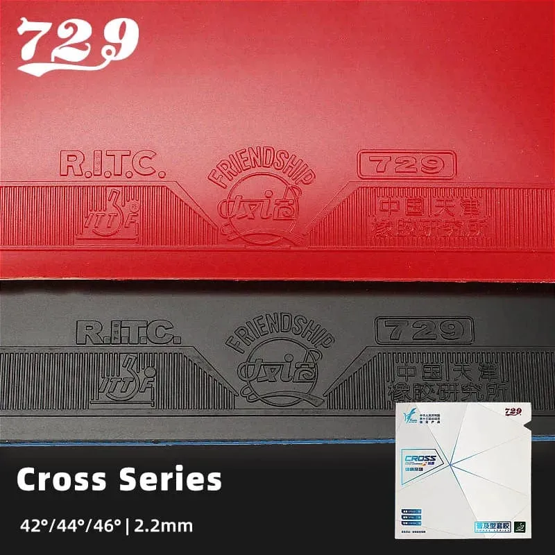 Freundschaft 729 Cross Series Tischtennis-Gummi, klebriger Noppen-Ping-Pong-Trainingsgummi mit ITTF-Zulassung