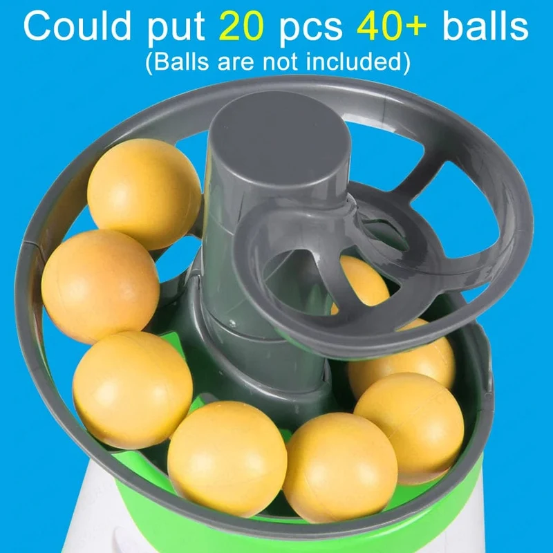 2024 Verbesserter tragbarer Tischtennisball-Werfer, Version mit zwei Netzteilen, Ping-Pong-Ball-Roboter-Pitching-Maschine für Trainer