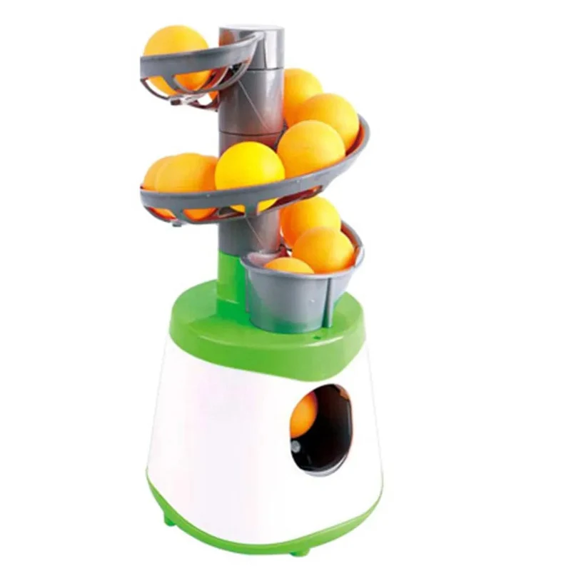 2024 Verbesserter tragbarer Tischtennisball-Werfer, Version mit zwei Netzteilen, Ping-Pong-Ball-Roboter-Pitching-Maschine für Trainer