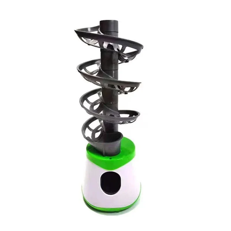2024 Verbesserter tragbarer Tischtennisball-Werfer, Version mit zwei Netzteilen, Ping-Pong-Ball-Roboter-Pitching-Maschine für Trainer