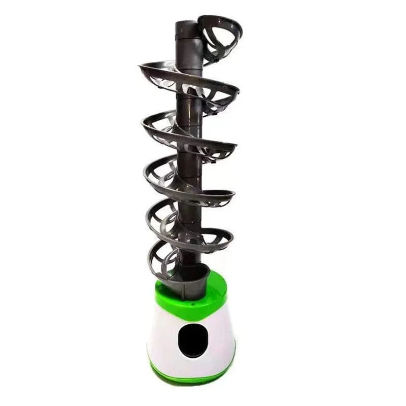 2024 Verbesserter tragbarer Tischtennisball-Werfer, Version mit zwei Netzteilen, Ping-Pong-Ball-Roboter-Pitching-Maschine für Trainer