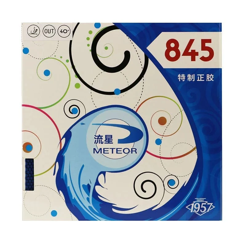 Original METEOR 845 Blauer Tischtennis-Gummi mit Noppen, schneller Angriff, kurzer Pips-Offensiv-Ping-Pong-Schwamm, ITTF-zugelassen