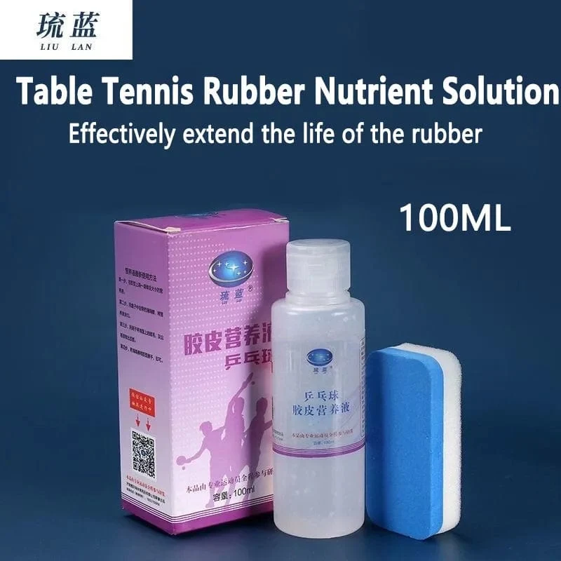 Liulan Tischtennis-Gummi-Nährstofflösung stellt die Vitalität der Gummioberfläche wieder her. 100 ml Tischtennisschläger-Gummi-Nährstoff