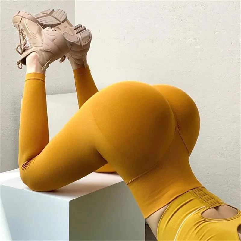 Hohe Taille Push-Up Nahtlose Sport Legging Frauen Yoga Hosen Super Stretchy Gym Workout Strumpfhosen Sport Leggings Laufhose