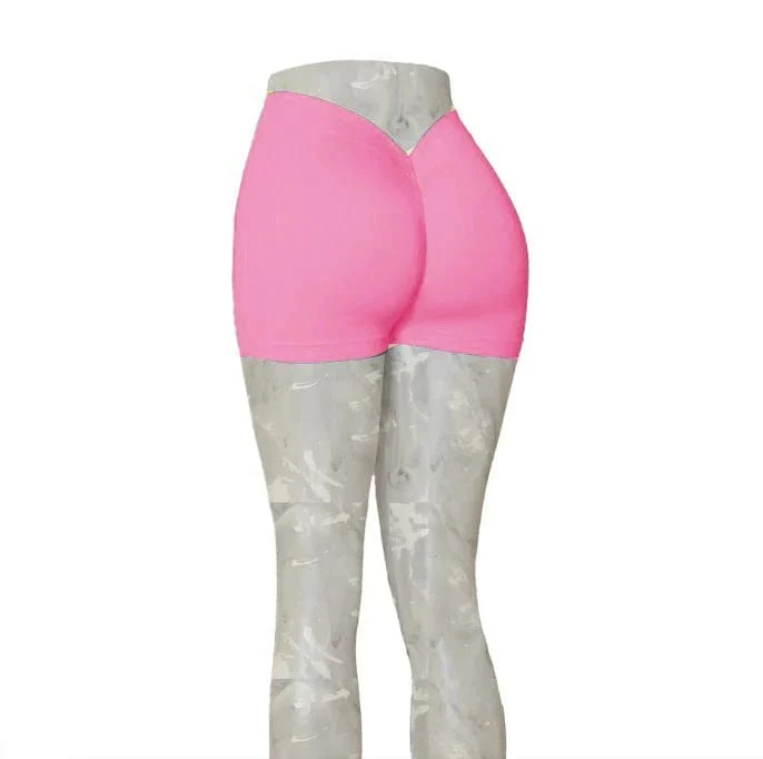 2024 24 farben Nylon Zurück V Butt Yoga Hosen Frauen Hohe Taille Fitness Workout Gym Laufen Scrunch Leggings Shorts aktive Tragen