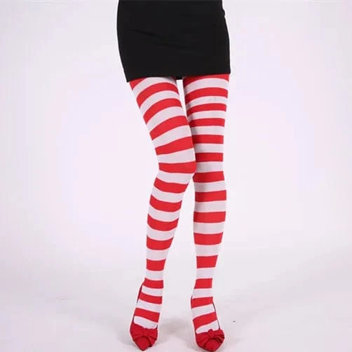 FCCEXIO Gestreifte Yoga-Leggings für Damen, mit Aufdruck im Gothic-Stil, lange Strumpfhose, lässig, Punk, Damen, Sport, hohe Taille, Workout, elastische Leggings
