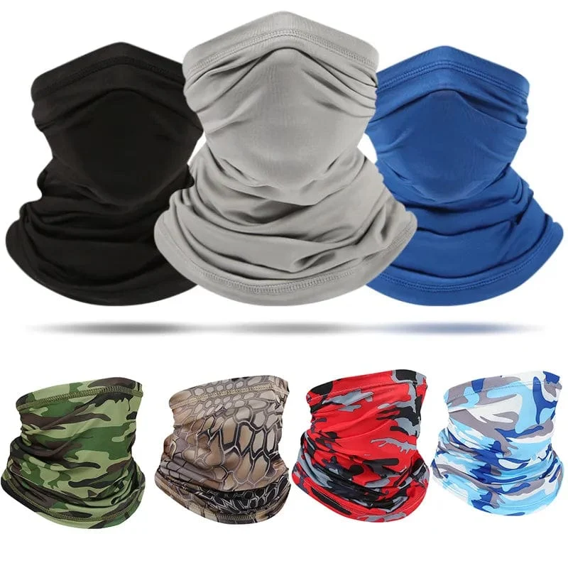 UV-Schutzschal, Gesichtsschutzmaske aus Eisseide, Halstuch, schnelltrocknend, Outdoor, Angeln, Radfahren, magisches Motorrad, atmungsaktives Bandana