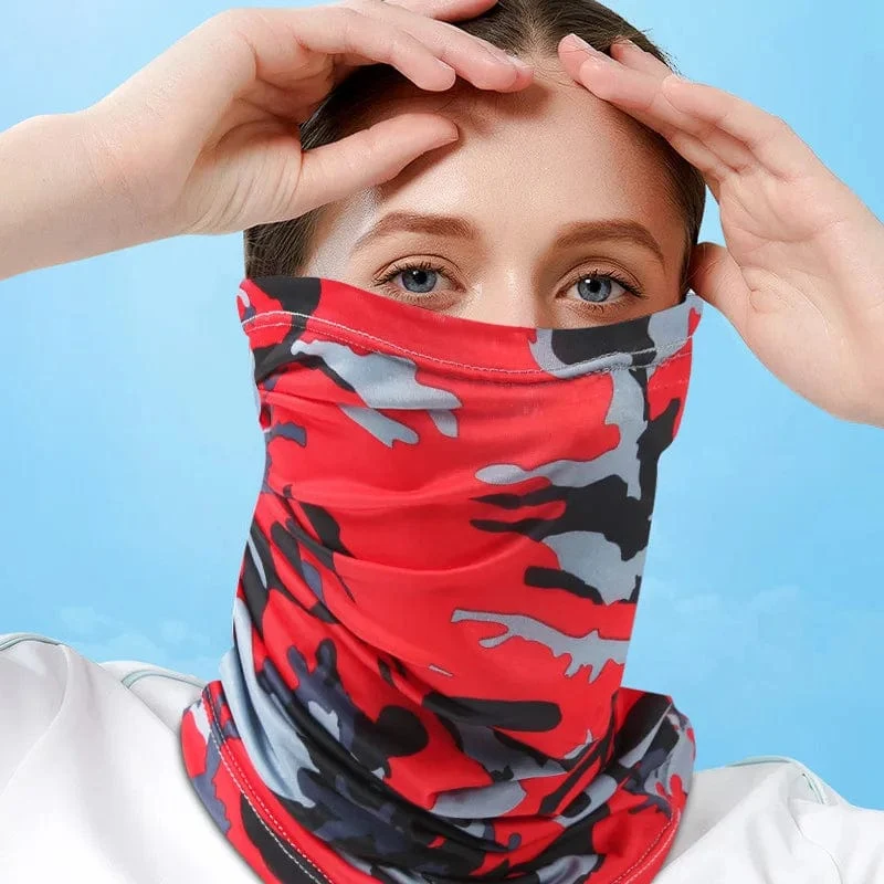 UV-Schutzschal, Gesichtsschutzmaske aus Eisseide, Halstuch, schnelltrocknend, Outdoor, Angeln, Radfahren, magisches Motorrad, atmungsaktives Bandana