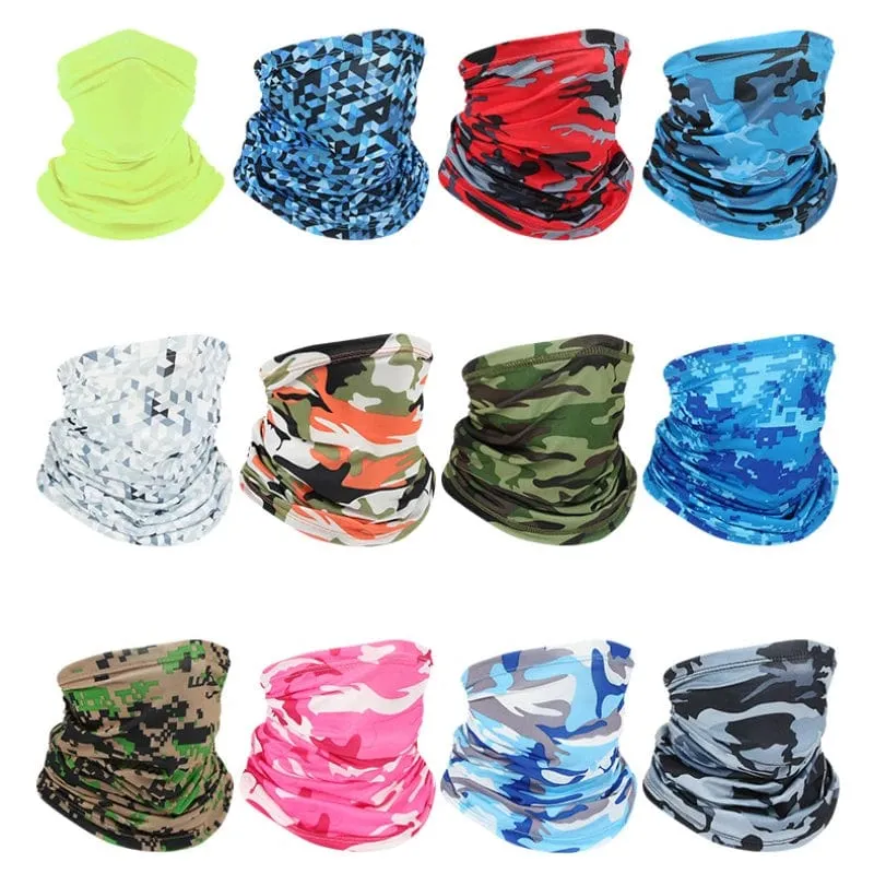 UV-Schutzschal, Gesichtsschutzmaske aus Eisseide, Halstuch, schnelltrocknend, Outdoor, Angeln, Radfahren, magisches Motorrad, atmungsaktives Bandana