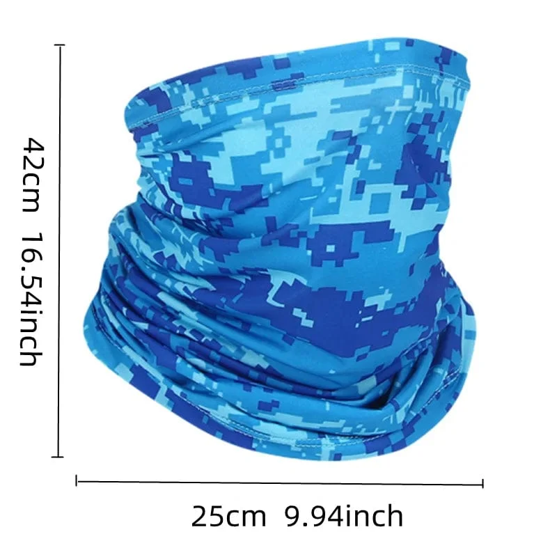 UV-Schutzschal, Gesichtsschutzmaske aus Eisseide, Halstuch, schnelltrocknend, Outdoor, Angeln, Radfahren, magisches Motorrad, atmungsaktives Bandana