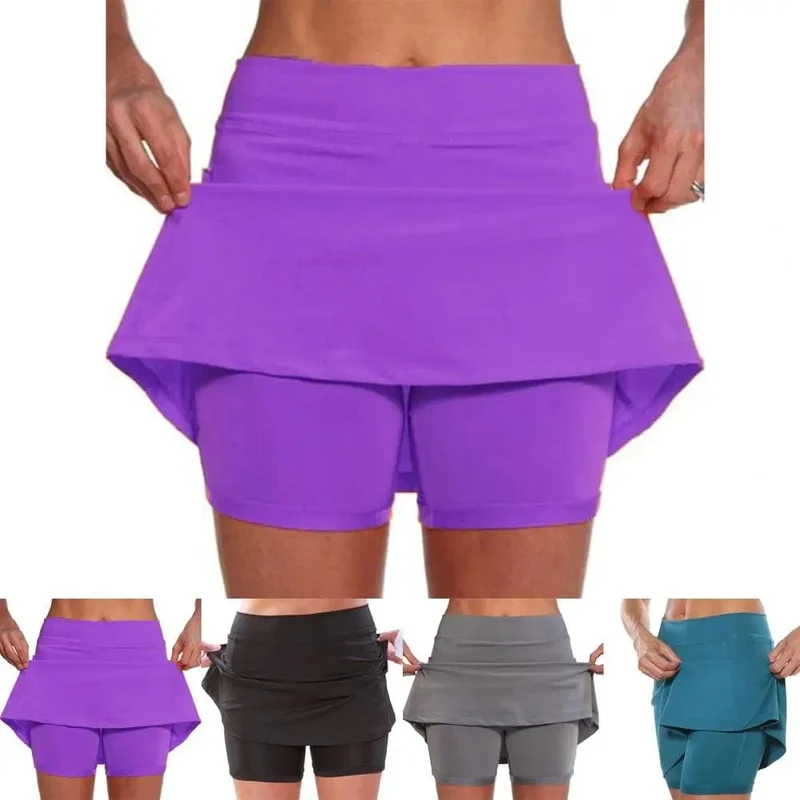 Solide Yoga Shorts Sport Frauen Schlank Hohe Taille Kurzen Rock Fitness Yoga Kurzen Sommer Laufen Tennis Legging Workout Gym Shorts