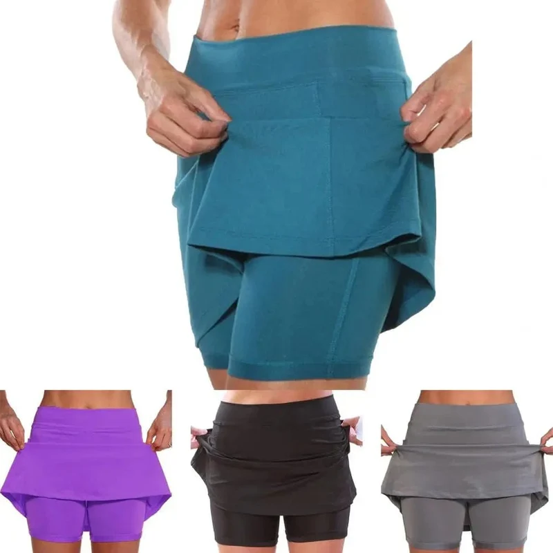 Solide Yoga Shorts Sport Frauen Schlank Hohe Taille Kurzen Rock Fitness Yoga Kurzen Sommer Laufen Tennis Legging Workout Gym Shorts