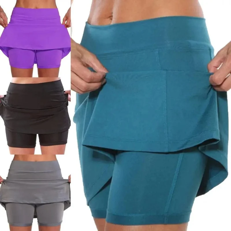 Solide Yoga Shorts Sport Frauen Schlank Hohe Taille Kurzen Rock Fitness Yoga Kurzen Sommer Laufen Tennis Legging Workout Gym Shorts