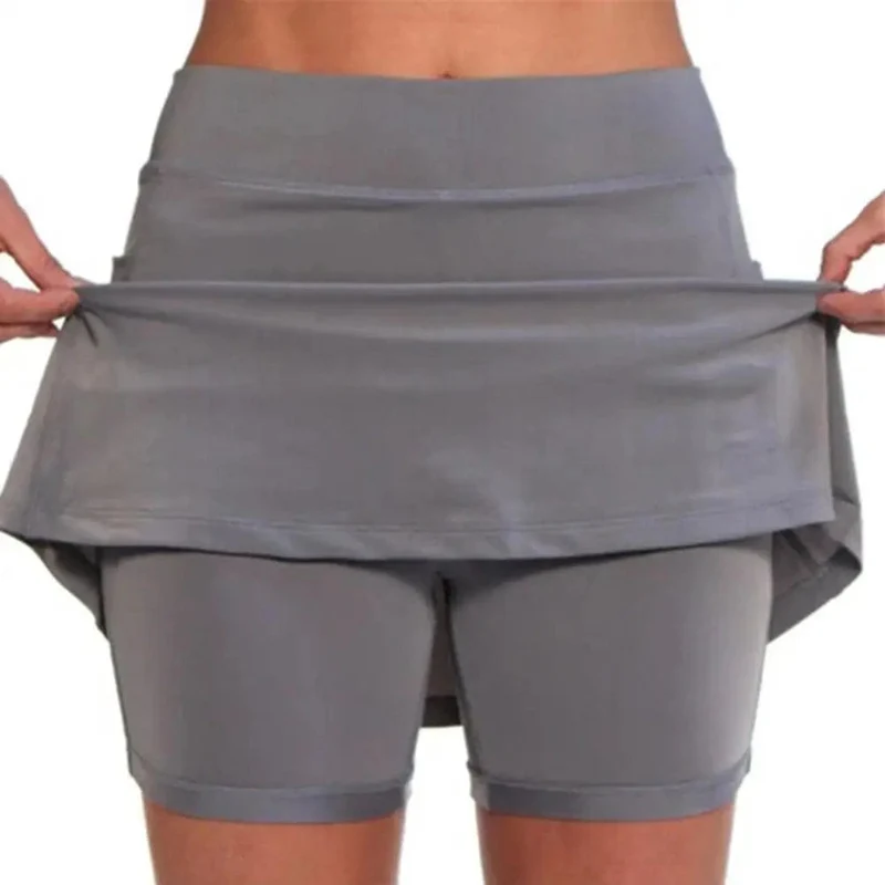 Solide Yoga Shorts Sport Frauen Schlank Hohe Taille Kurzen Rock Fitness Yoga Kurzen Sommer Laufen Tennis Legging Workout Gym Shorts