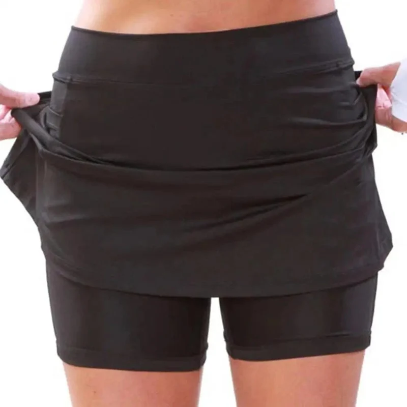 Solide Yoga Shorts Sport Frauen Schlank Hohe Taille Kurzen Rock Fitness Yoga Kurzen Sommer Laufen Tennis Legging Workout Gym Shorts