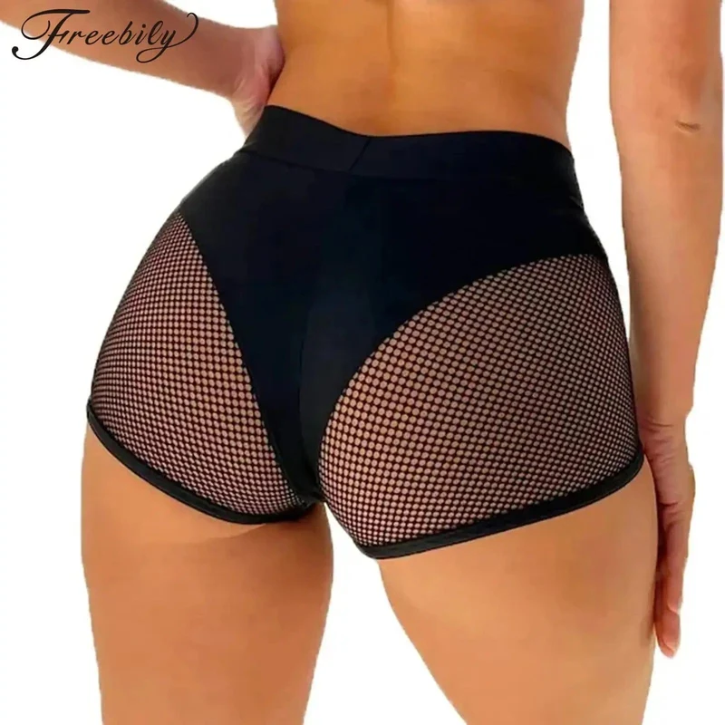 Damen Sexy Yoga-Shorts mit hoher Taille, aushöhlen, Push-Up-Booty-Shorts, Leggings, Fitness, Workout, Sport-Shorts, Clubwear