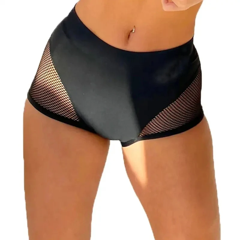 Damen Sexy Yoga-Shorts mit hoher Taille, aushöhlen, Push-Up-Booty-Shorts, Leggings, Fitness, Workout, Sport-Shorts, Clubwear