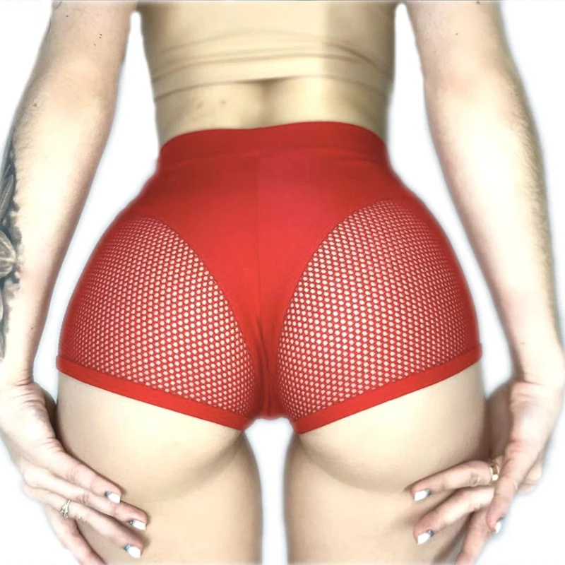 Damen Sexy Yoga-Shorts mit hoher Taille, aushöhlen, Push-Up-Booty-Shorts, Leggings, Fitness, Workout, Sport-Shorts, Clubwear