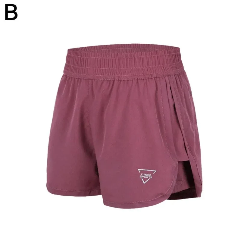 Frauen Elastische Hohe Taille Kurze Hosen Gefälschte Zwei Stücke Yoga Leggings Running Training Shorts Lässige Quick Dry Fitness Shorts