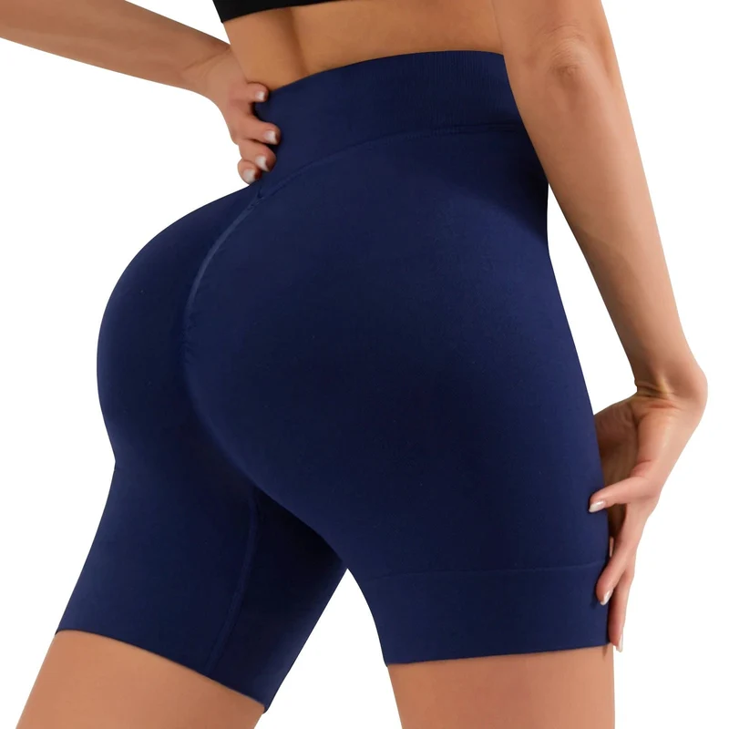 YADIFEN Nahtlose Sport-Shorts, hohe Taille, Push-Up-Yoga-Leggings, Elastizität, Laufen, Yoga-Shorts, atmungsaktiv, Damen-Radsport-Shorts