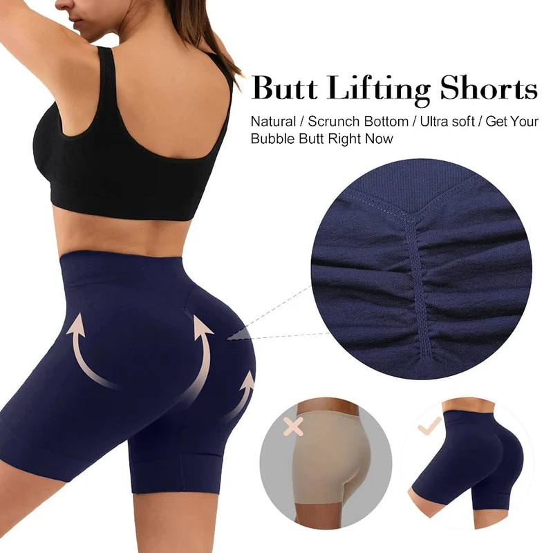 YADIFEN Nahtlose Sport-Shorts, hohe Taille, Push-Up-Yoga-Leggings, Elastizität, Laufen, Yoga-Shorts, atmungsaktiv, Damen-Radsport-Shorts
