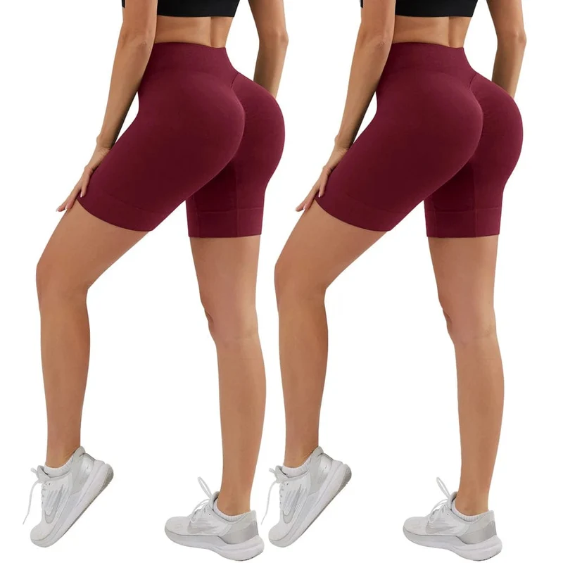 YADIFEN Nahtlose Sport-Shorts, hohe Taille, Push-Up-Yoga-Leggings, Elastizität, Laufen, Yoga-Shorts, atmungsaktiv, Damen-Radsport-Shorts