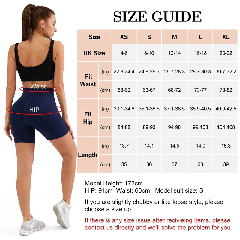 YADIFEN Nahtlose Sport-Shorts, hohe Taille, Push-Up-Yoga-Leggings, Elastizität, Laufen, Yoga-Shorts, atmungsaktiv, Damen-Radsport-Shorts