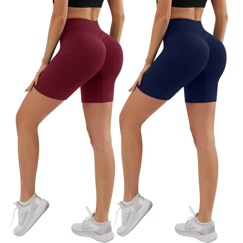 YADIFEN Nahtlose Sport-Shorts, hohe Taille, Push-Up-Yoga-Leggings, Elastizität, Laufen, Yoga-Shorts, atmungsaktiv, Damen-Radsport-Shorts