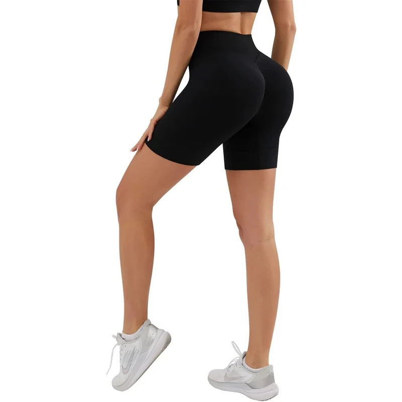 YADIFEN Nahtlose Sport-Shorts, hohe Taille, Push-Up-Yoga-Leggings, Elastizität, Laufen, Yoga-Shorts, atmungsaktiv, Damen-Radsport-Shorts