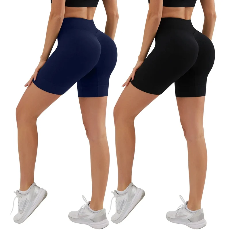 YADIFEN Nahtlose Sport-Shorts, hohe Taille, Push-Up-Yoga-Leggings, Elastizität, Laufen, Yoga-Shorts, atmungsaktiv, Damen-Radsport-Shorts