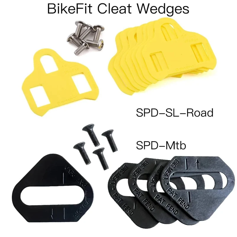 BikeFit Cleat Wedges für Shimano Road SPD-SL & MTB SPD ATAC SpeedPlay Crank Bros Cleats 8 Stück/Packung Bike Fitting