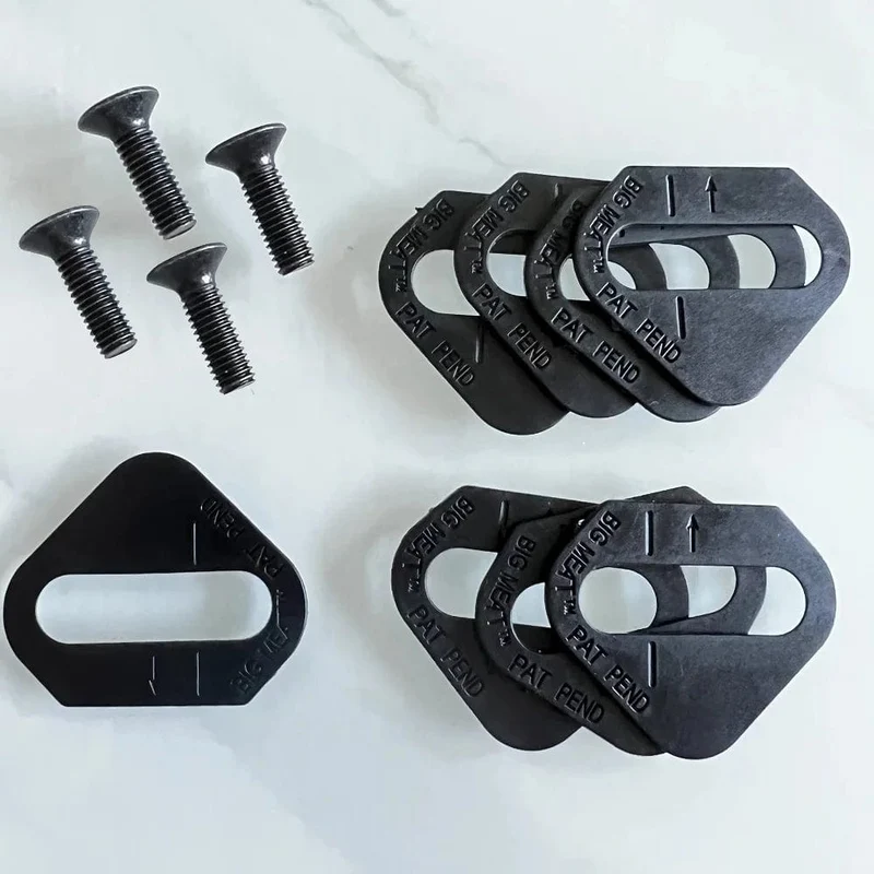BikeFit Cleat Wedges für Shimano Road SPD-SL & MTB SPD ATAC SpeedPlay Crank Bros Cleats 8 Stück/Packung Bike Fitting