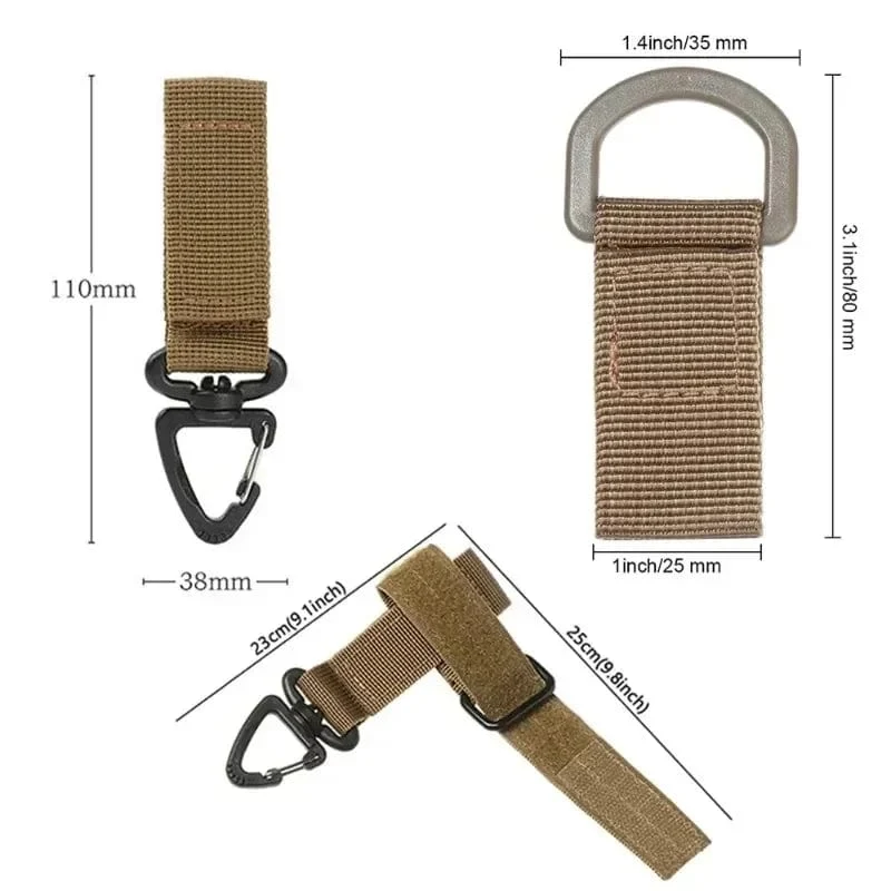 Outdoor Camping Karabiner Nylon Molle Taktische Rucksack Schlüssel Haken Gurtband Schnalle System Gürtel Schnalle Hängen Klettern Zubehör