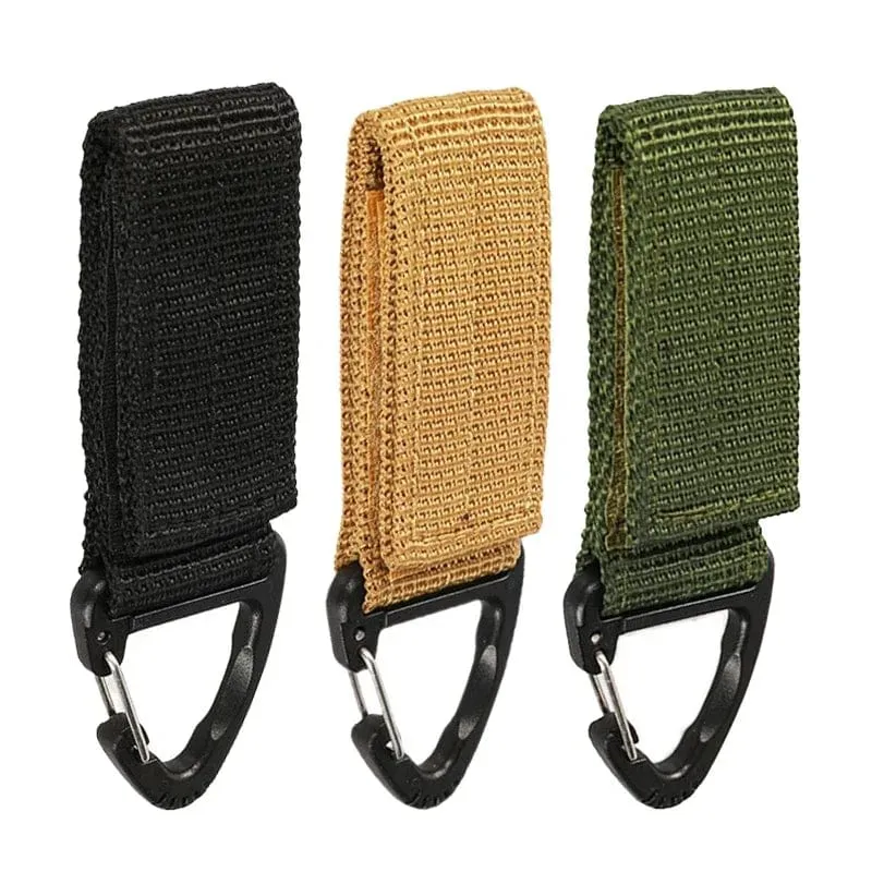 Outdoor Camping Karabiner Nylon Molle Taktische Rucksack Schlüssel Haken Gurtband Schnalle System Gürtel Schnalle Hängen Klettern Zubehör