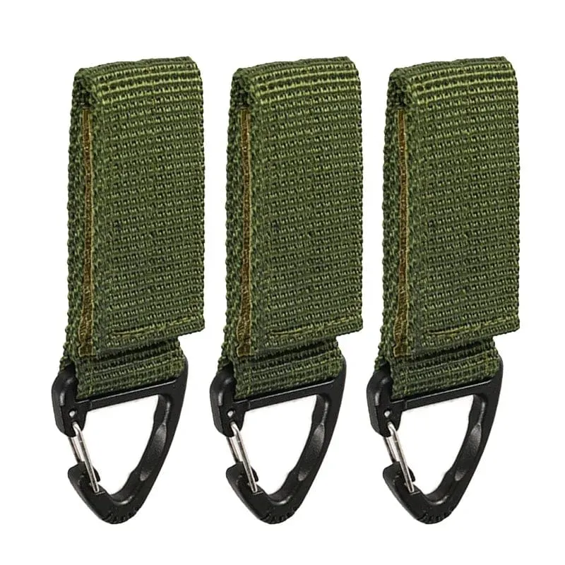 Outdoor Camping Karabiner Nylon Molle Taktische Rucksack Schlüssel Haken Gurtband Schnalle System Gürtel Schnalle Hängen Klettern Zubehör