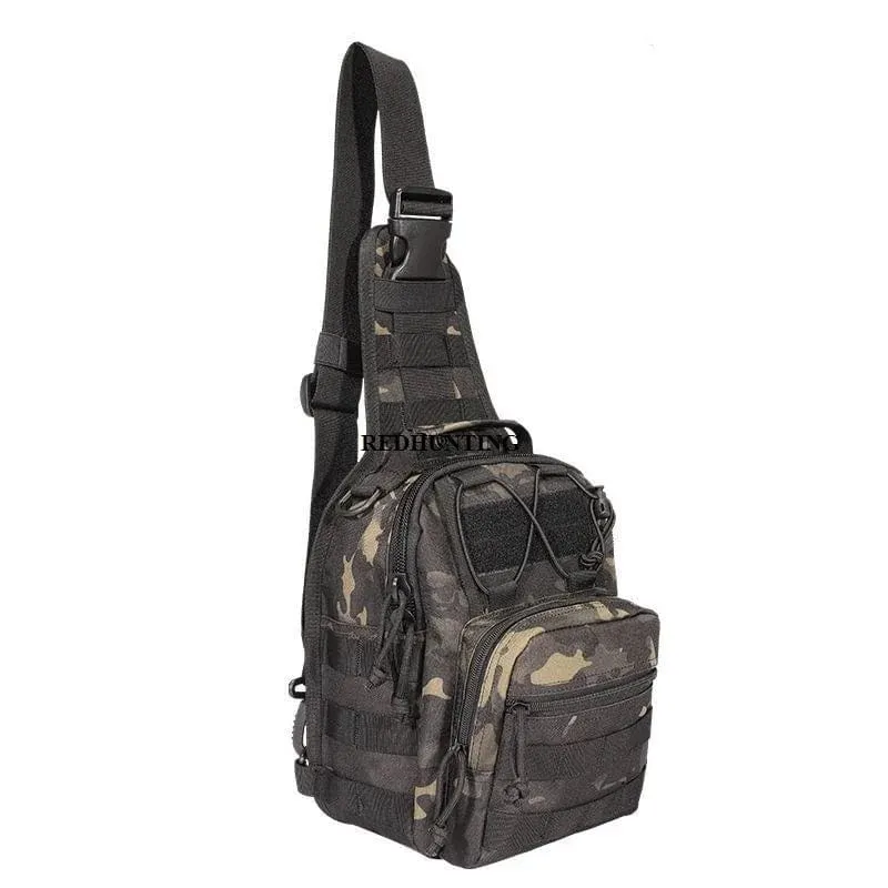 Taktische Umhängetasche 800D Wasserdichte Oxford Kleine Brusttasche Outdoor Sports Sling Rucksack für Jagd Wandern Camping