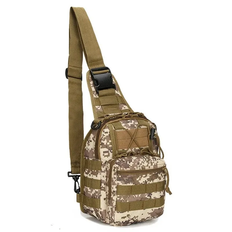 Taktische Umhängetasche 800D Wasserdichte Oxford Kleine Brusttasche Outdoor Sports Sling Rucksack für Jagd Wandern Camping