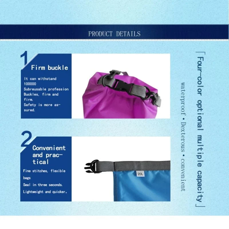 5/10/20/40/70 L Im Freien Wasserdichte Packsack Für Camping Driften Wandern Schwimmen Rafting Kajakfahren Fluss Trekking Taschen Beutel