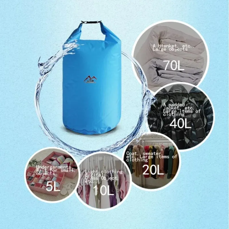 5/10/20/40/70 L Im Freien Wasserdichte Packsack Für Camping Driften Wandern Schwimmen Rafting Kajakfahren Fluss Trekking Taschen Beutel