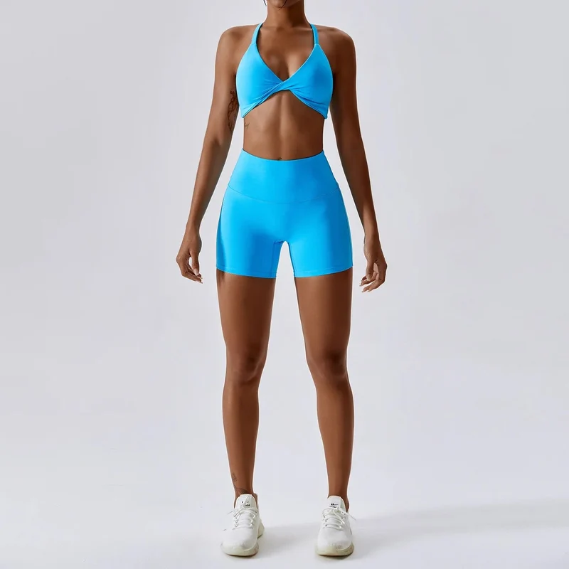 Damen-Trainingsanzug, nahtlos, Yoga-Set, 2-teilig, Workout, Sportbekleidung, Fitnessstudio, Kleidung, Kordelzug, hohe Taille, Leggings, Fitness-Sportanzüge