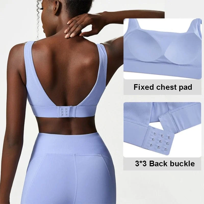 3-teiliges Fitness-Yoga-Set für Damen, Workout-Sportbekleidung, Langarmshirt, Gym-BHs, Leggings mit hoher Taille, Strumpfhose, passende Sportbekleidung