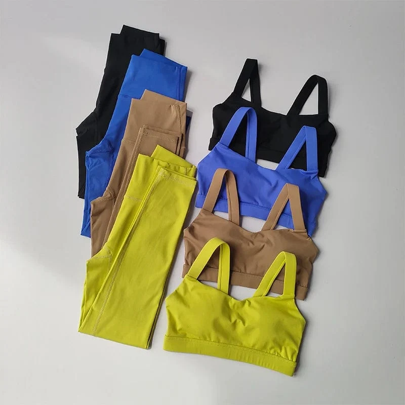 Yoga-Set für Damen, professioneller Fitnessanzug für Sport-BHs, Trainings- und Laufanzug, schnelltrocknende Leggings, fortgeschrittener Fitnessanzug