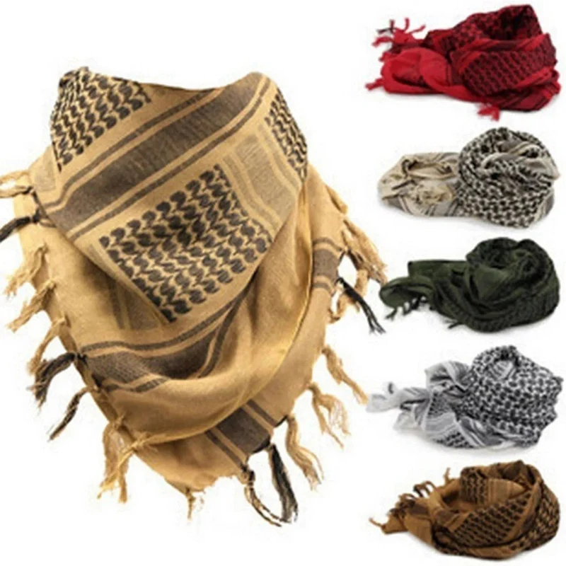 1 Packung muslimischer taktischer Wüstenaraber-Gaze-Kopftuch für Herren und Damen, Sonnenschutz, militärisch, winddicht, Wanderschal