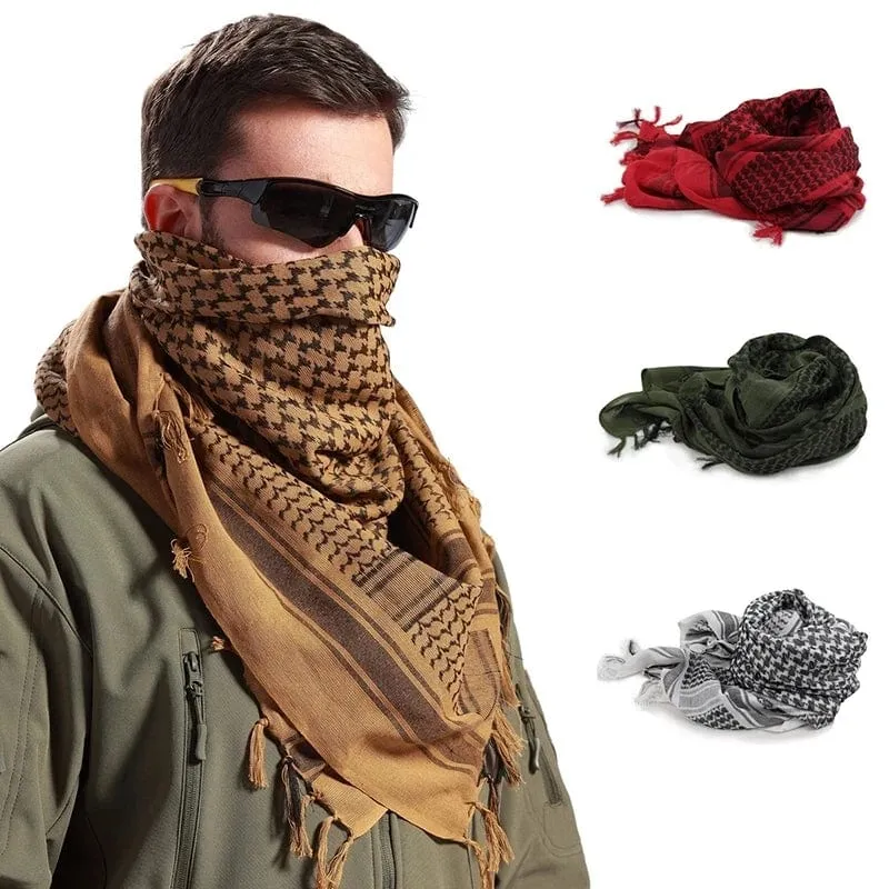 1 Packung muslimischer taktischer Wüstenaraber-Gaze-Kopftuch für Herren und Damen, Sonnenschutz, militärisch, winddicht, Wanderschal
