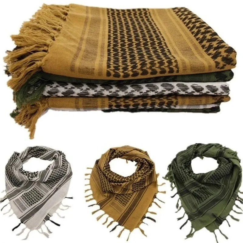 1 Packung muslimischer taktischer Wüstenaraber-Gaze-Kopftuch für Herren und Damen, Sonnenschutz, militärisch, winddicht, Wanderschal
